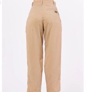 Vintage 1980s Bugle Boy Hi Rise Barrel Leg Tan Chinos